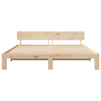 Struttura del letto Naturale 200 x 200 cm Pino massello | homemem39