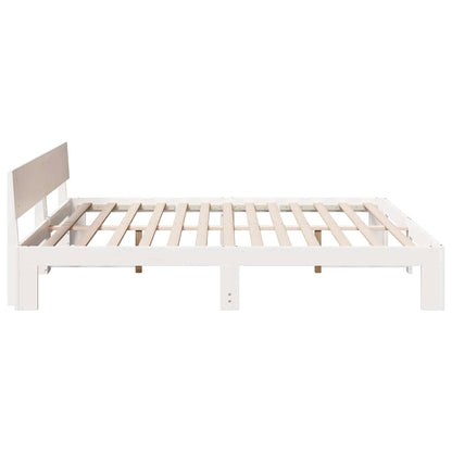 Struttura del letto Bianco 200 x 200 cm Pino massello | homemem39