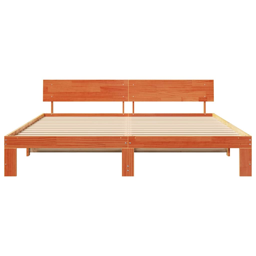 Struttura del letto Marrone cerato 200 x 200 cm Pino massello | homemem39