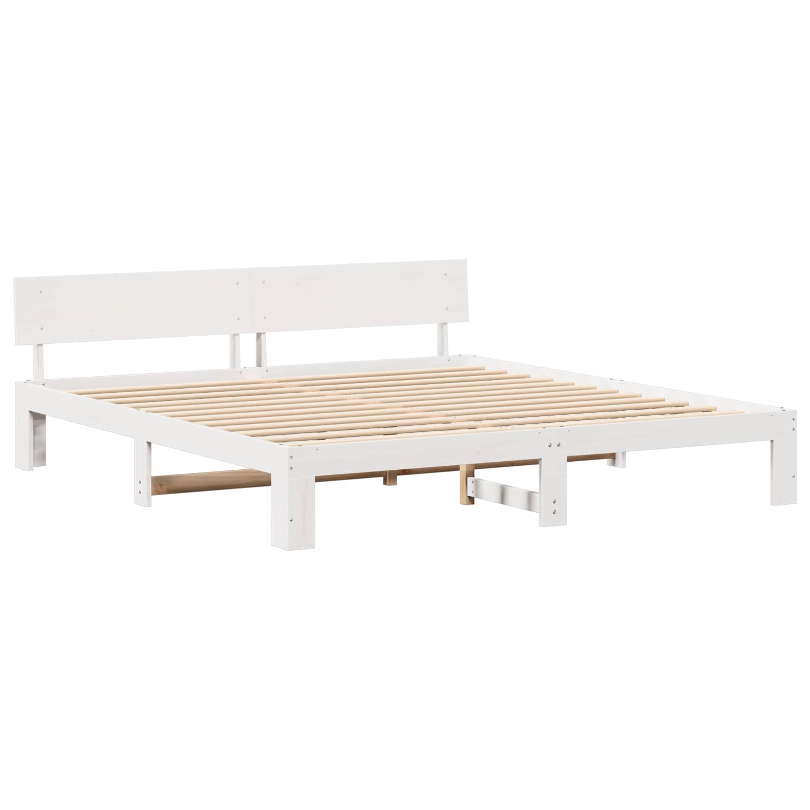 Struttura del letto Bianco 180 x 200 cm Pino massello | homemem39