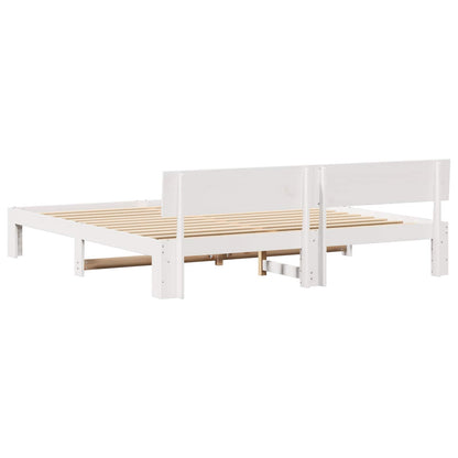 Struttura del letto Bianco 180 x 200 cm Pino massello | homemem39