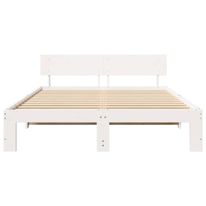 Struttura del letto Bianco 160 x 200 cm Pino massello | homemem39