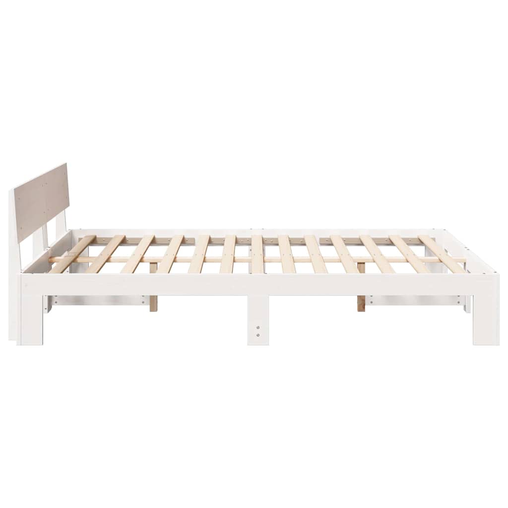 Struttura del letto Bianco 160 x 200 cm Pino massello | homemem39
