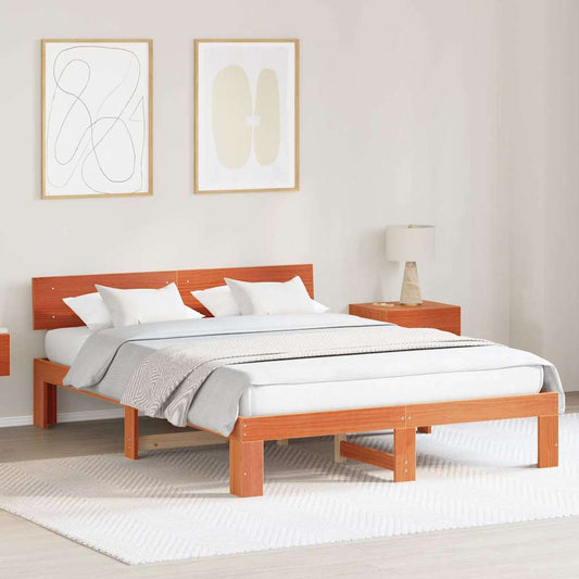 Struttura del letto Marrone cerato 160 x 200 cm Pino massello | homemem39