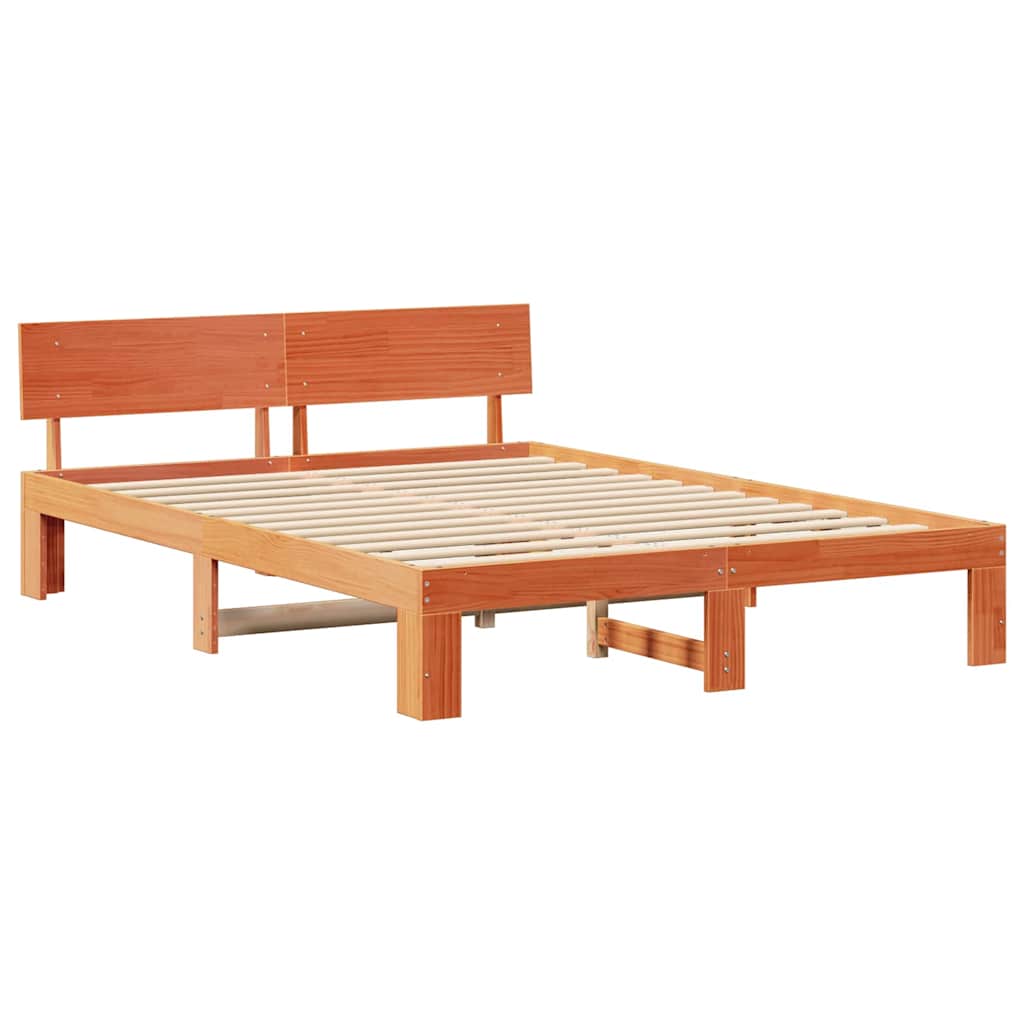 Struttura del letto Marrone cerato 160 x 200 cm Pino massello | homemem39
