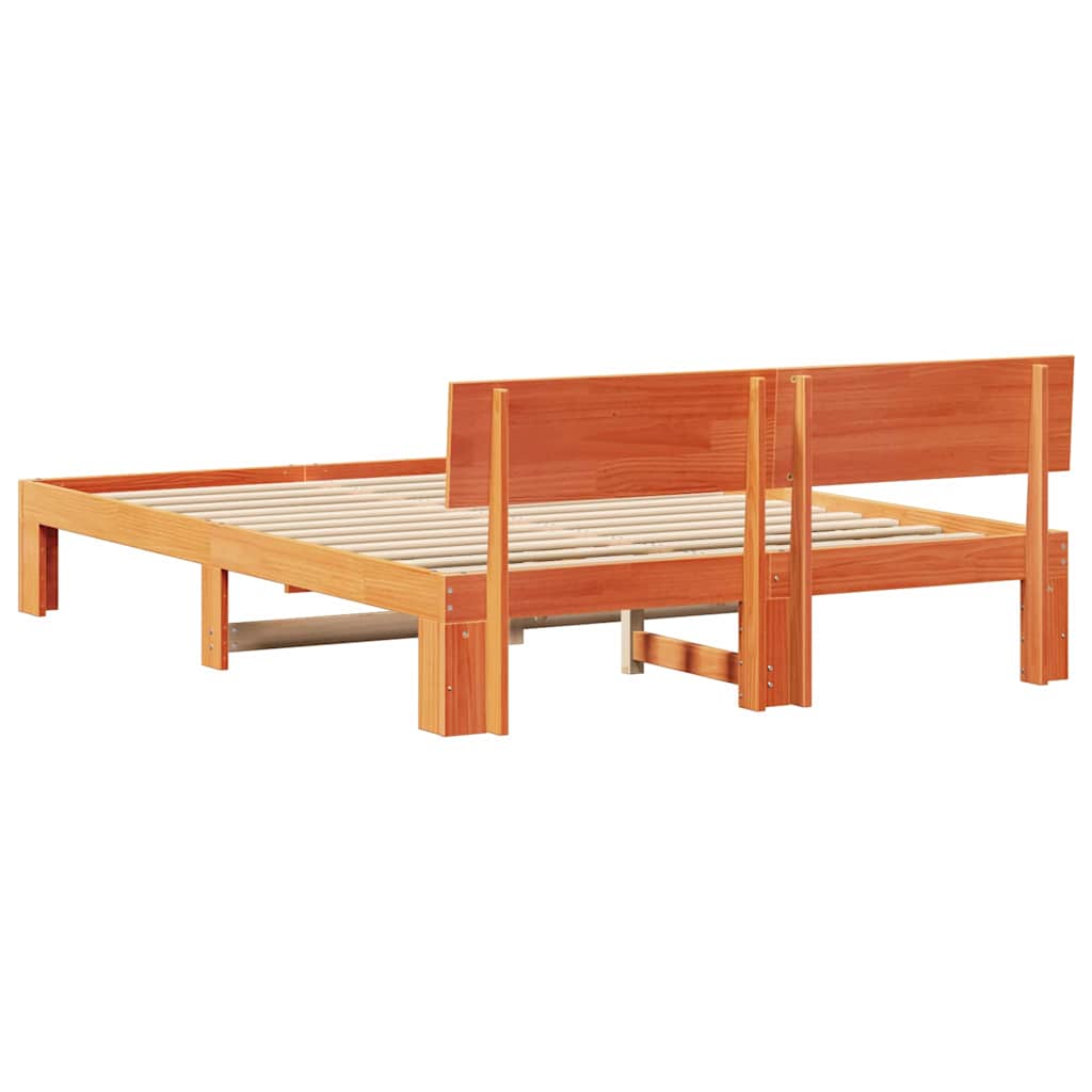 Struttura del letto Marrone cerato 150 x 200 cm Pino massello | homemem39