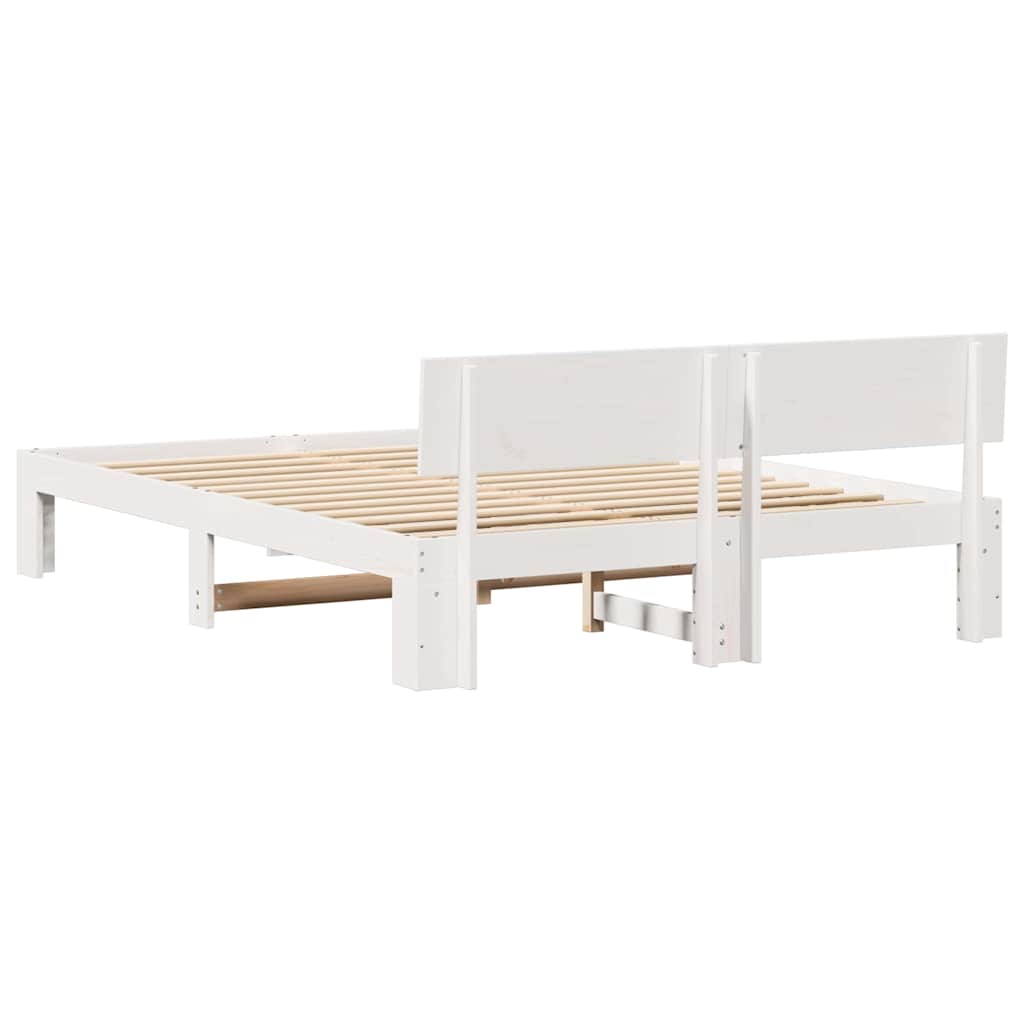 Struttura del letto Bianco 140 x 200 cm Pino massello | homemem39