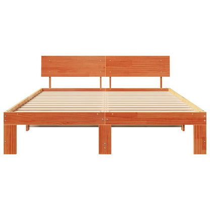 Struttura del letto Marrone cerato 140 x 200 cm Pino massello | homemem39