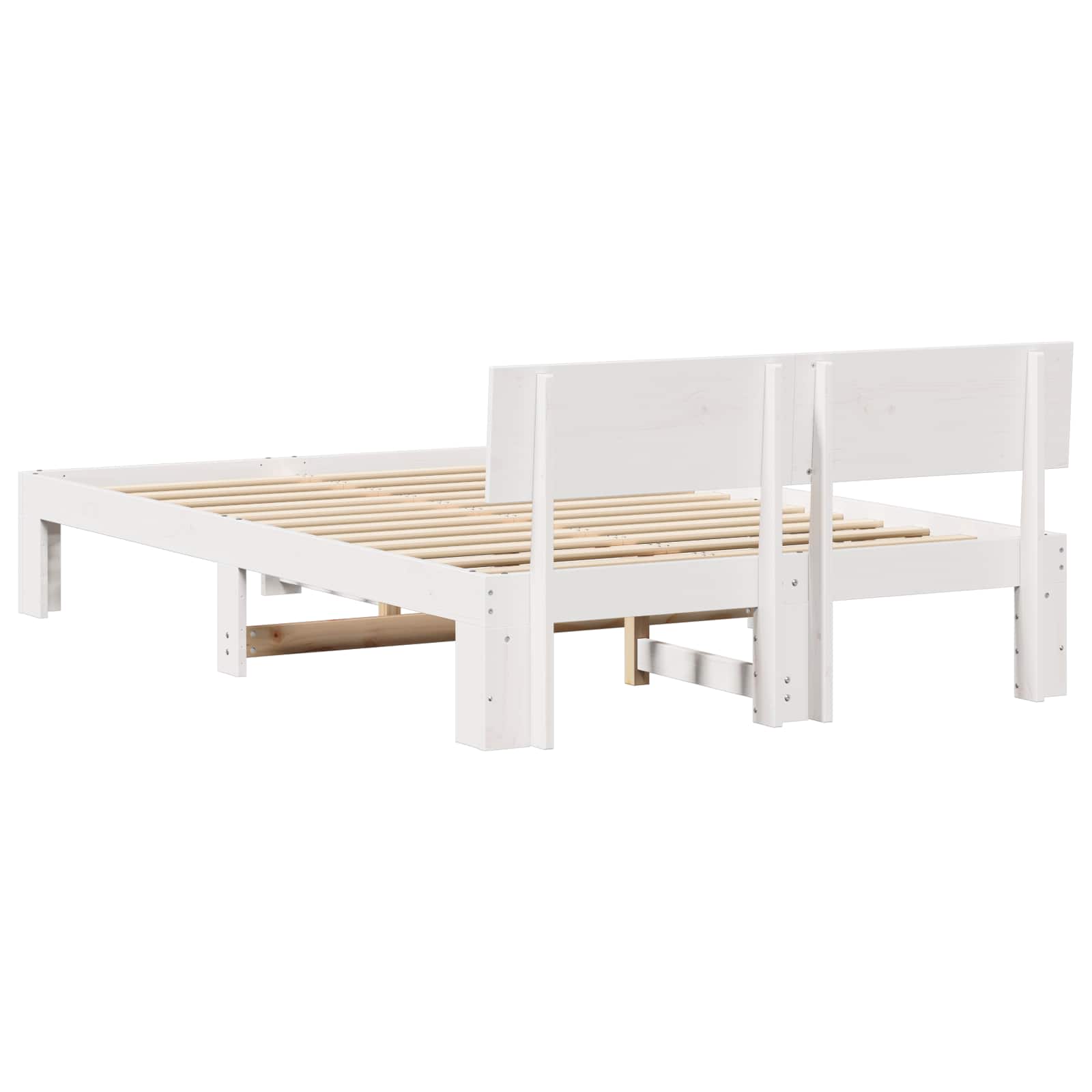 Struttura del letto Bianco 120 x 200 cm Pino massello | homemem39