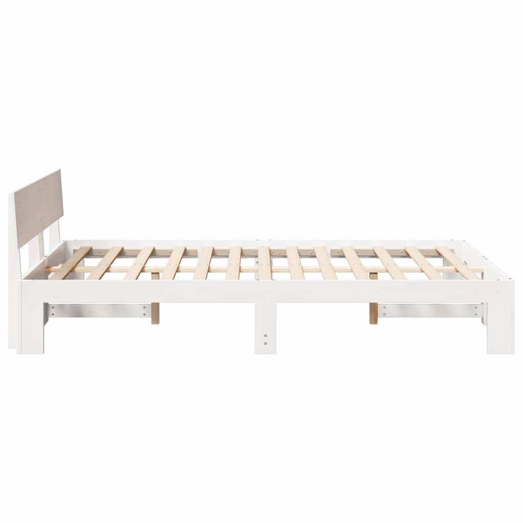 Struttura del letto Bianco 140 x 190 cm Pino massello | homemem39