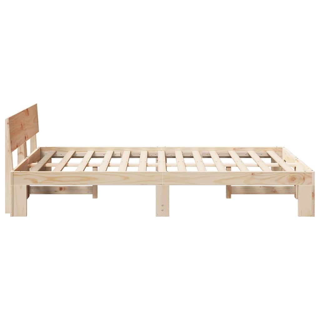 Struttura del letto Naturale 135 x 190 cm Pino massello | homemem39