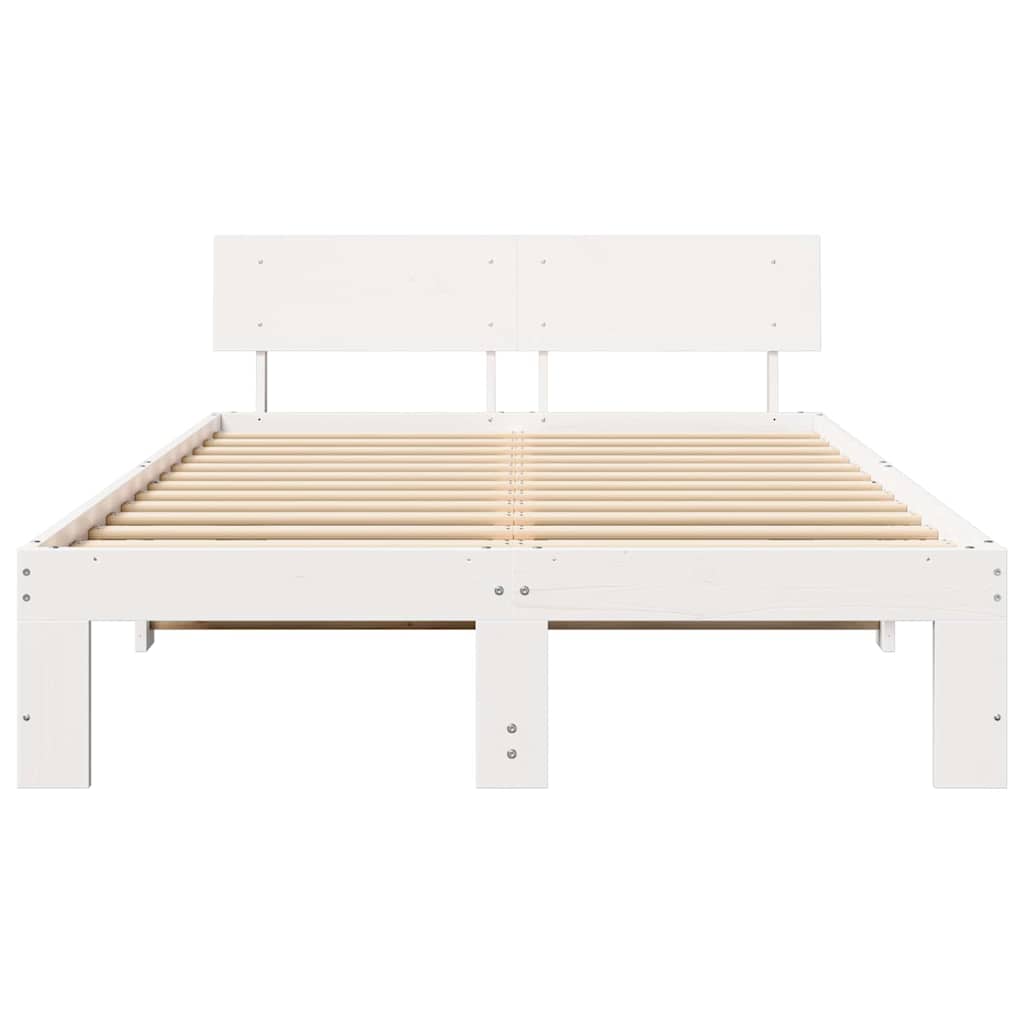 Struttura del letto Bianco 120 x 190 cm Pino massello | homemem39