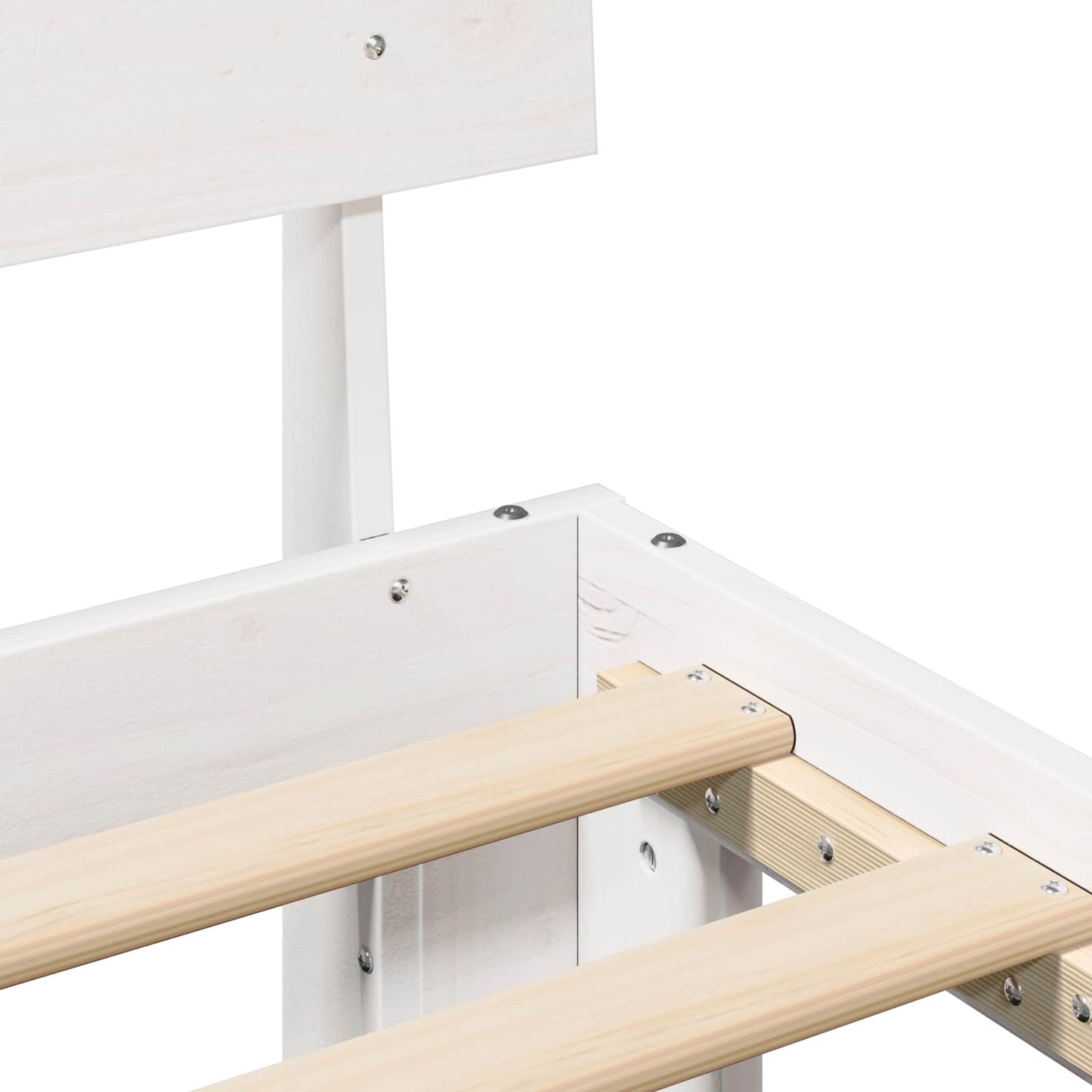 Struttura del letto Bianco 90 x 200 cm Pino massello