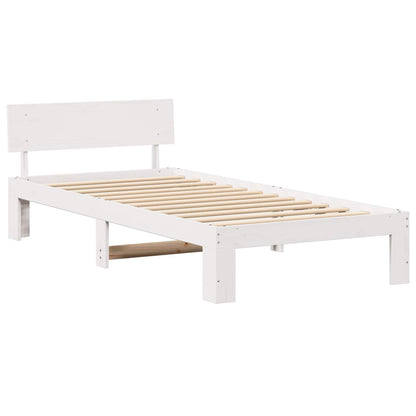 Struttura del letto Bianco 90 x 200 cm Pino massello | homemem39