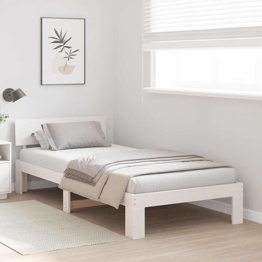 Struttura del letto Bianco 80 x 200 cm Pino massello | homemem39