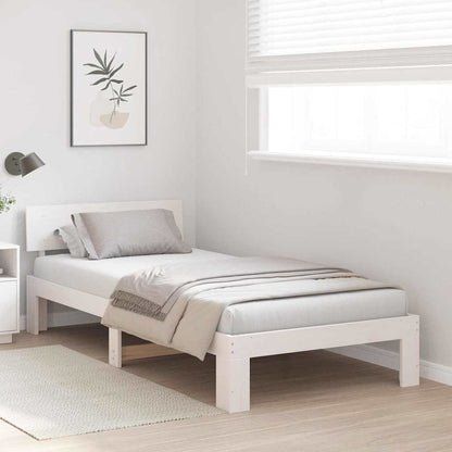 Struttura del letto Bianco 90 x 190 cm Pino massello | homemem39