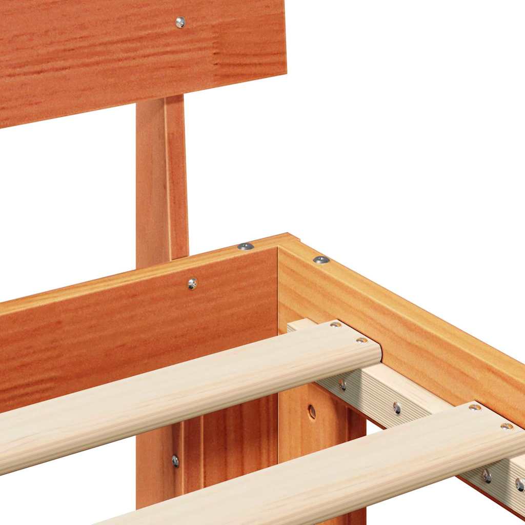 Struttura del letto Marrone cerato 90 x 190 cm Pino massello | homemem39