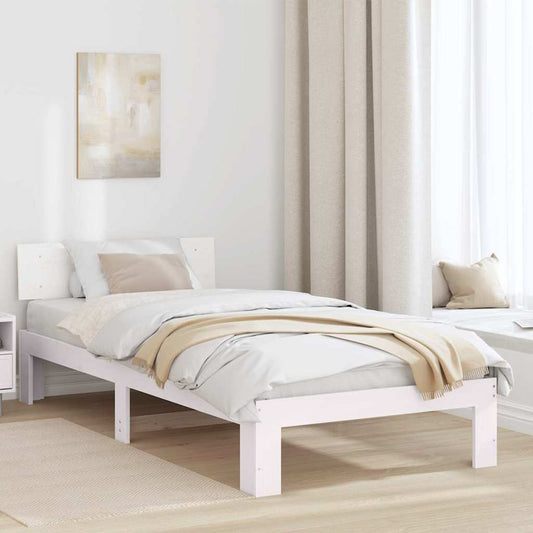 Struttura del letto Bianco 75 x 190 cm Pino massello | homemem39