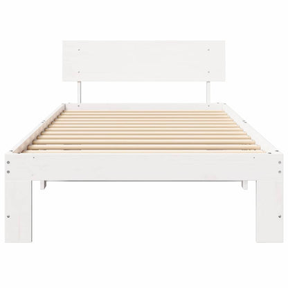 Struttura del letto Bianco 75 x 190 cm Pino massello | homemem39