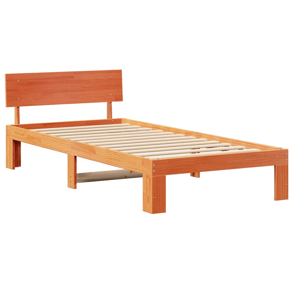 Struttura del letto Marrone cerato 75 x 190 cm Pino massello | homemem39