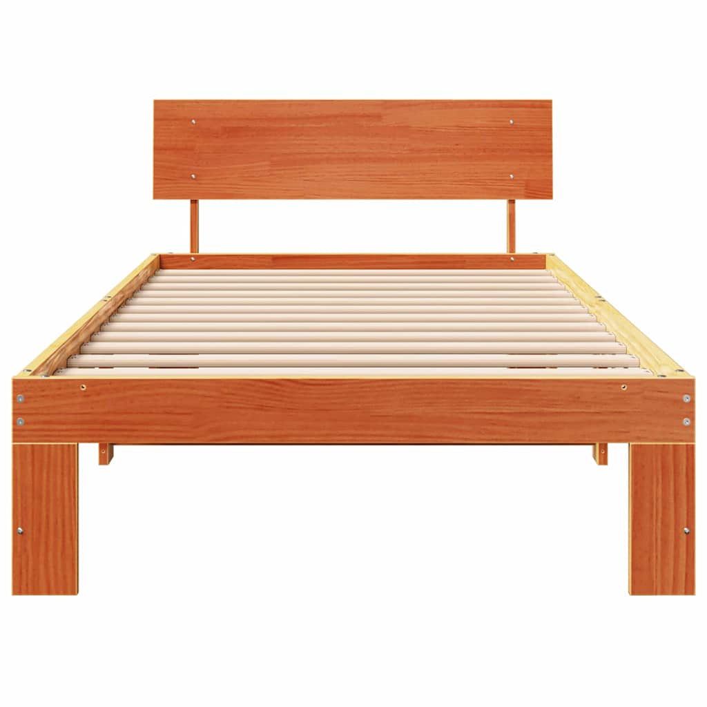 Struttura del letto Marrone cerato 75 x 190 cm Pino massello | homemem39