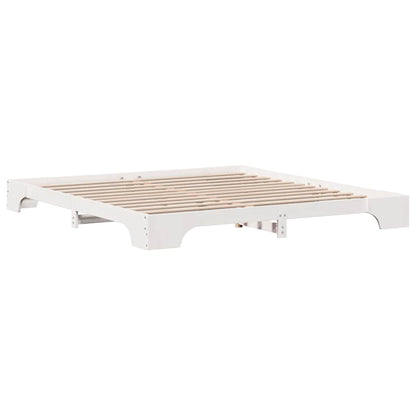 Struttura del letto Bianco 200 x 200 cm Pino massello | homemem39