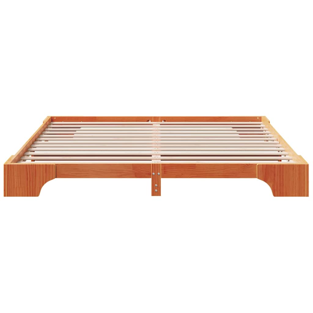 Struttura del letto Marrone cerato 200 x 200 cm Pino massello | homemem39