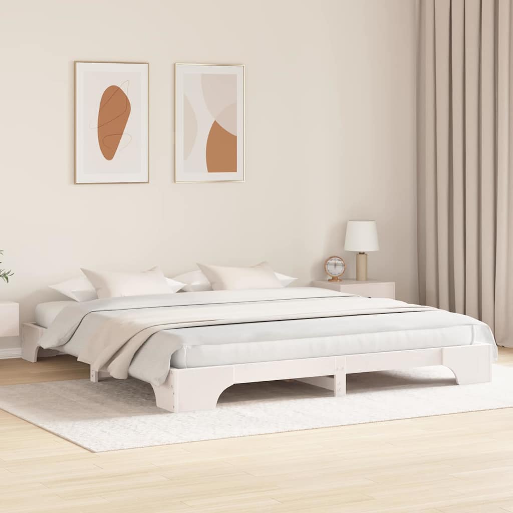Struttura del letto Bianco 180 x 200 cm Pino massello | homemem39