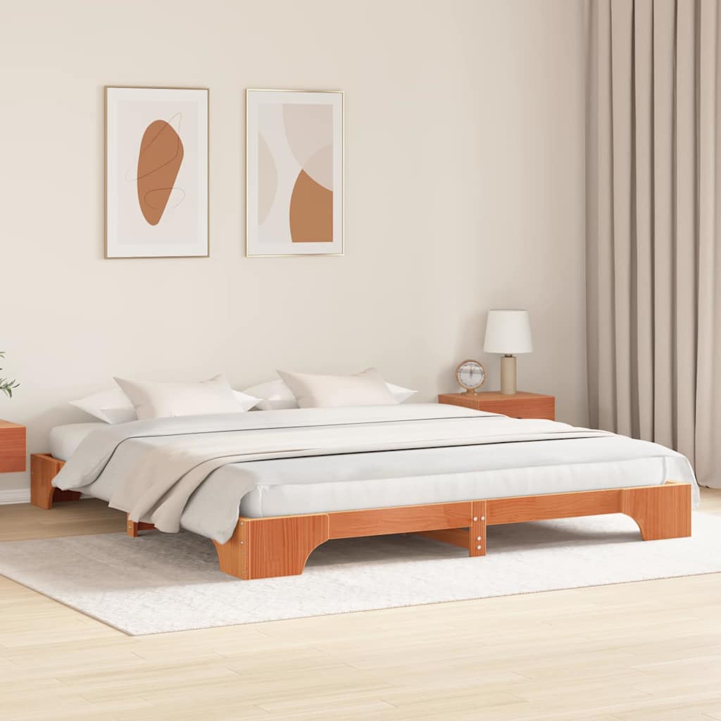 Struttura del letto Marrone cerato 180 x 200 cm Pino massello | homemem39