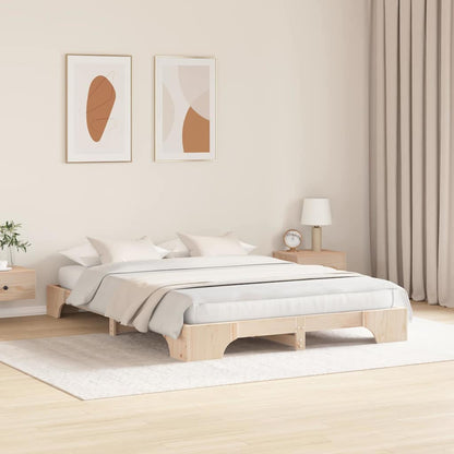 Struttura del letto Naturale 150 x 200 cm Pino massello | homemem39