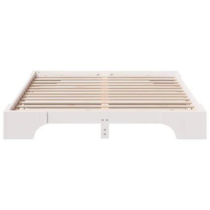 Struttura del letto Bianco 150 x 200 cm Pino massello | homemem39