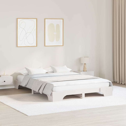 Struttura del letto Bianco 140 x 200 cm Pino massello | homemem39
