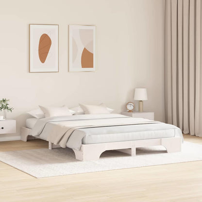 Struttura del letto Bianco 140 x 200 cm Pino massello | homemem39