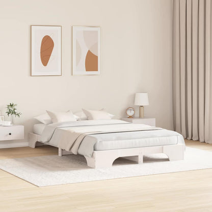 Struttura del letto Bianco 140 x 190 cm Pino massello | homemem39