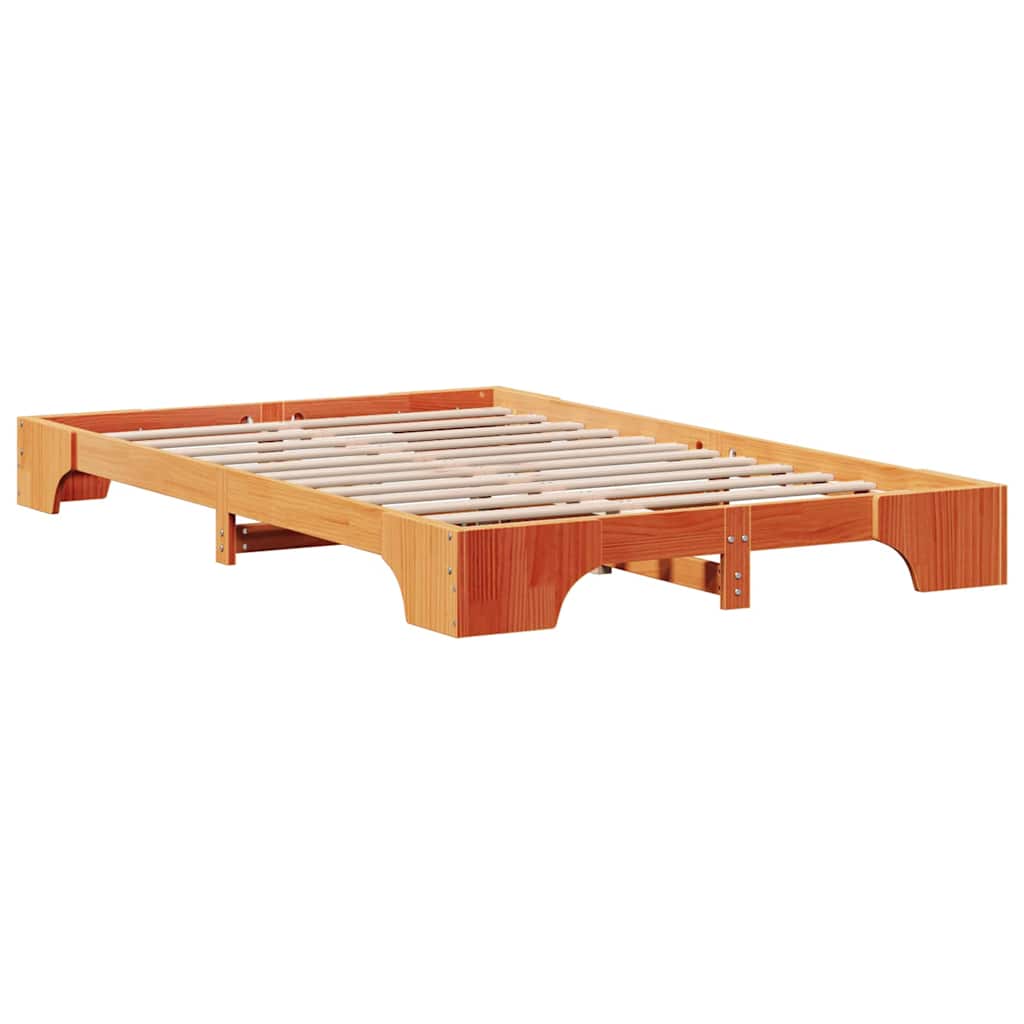 Struttura del letto Marrone cerato 140 x 190 cm Pino massello | homemem39