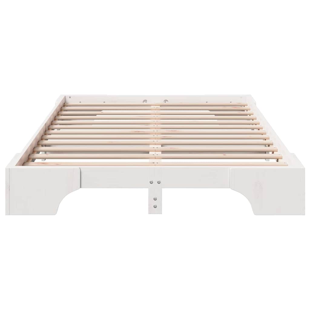 Struttura del letto Bianco 135 x 190 cm Pino massello | homemem39