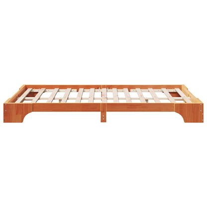 Struttura del letto Marrone cerato 135 x 190 cm Pino massello | homemem39