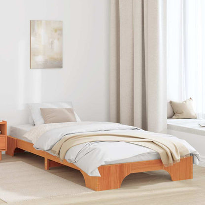 Struttura del letto Marrone cerato 100 x 200 cm Pino massello