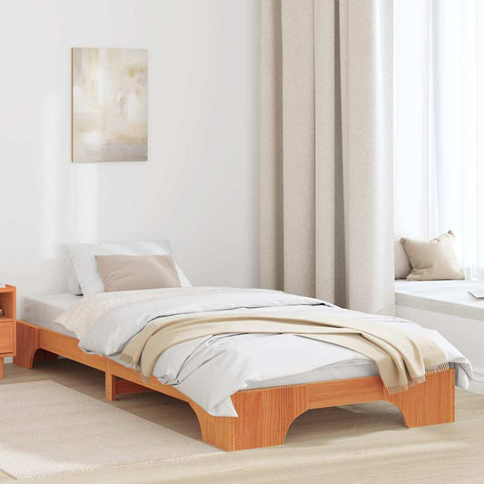 Struttura del letto Marrone cerato 100 x 200 cm Pino massello