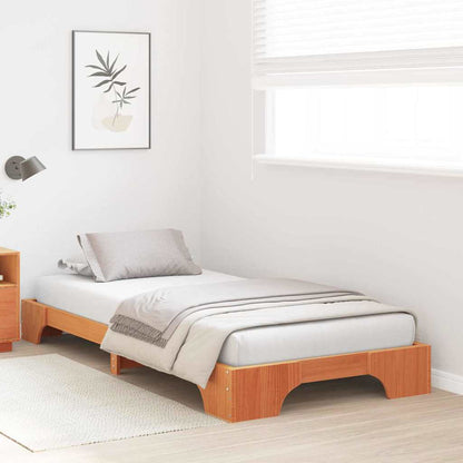 Struttura del letto Marrone cerato 100 x 200 cm Pino massello | homemem39