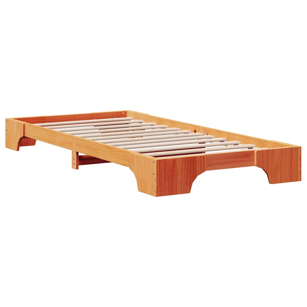 Struttura del letto Marrone cerato 90 x 200 cm Pino massello | homemem39