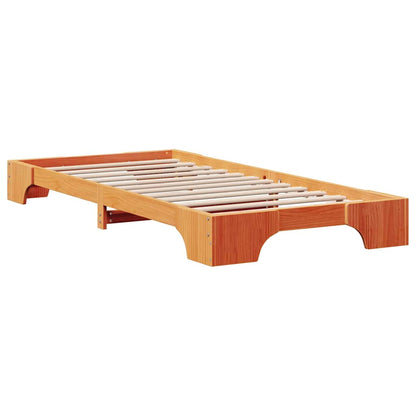 Struttura del letto Marrone cerato 90 x 200 cm Pino massello | homemem39