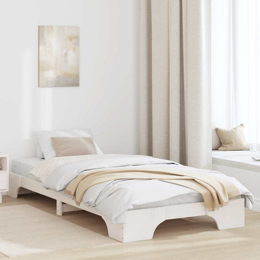 Struttura del letto Bianco 90 x 190 cm Pino massello | homemem39