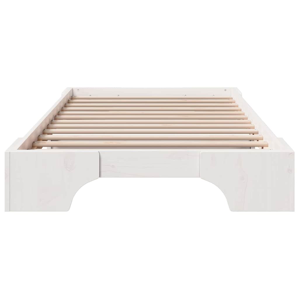Struttura del letto Bianco 90 x 190 cm Pino massello | homemem39