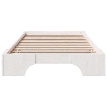 Struttura del letto Bianco 90 x 190 cm Pino massello | homemem39