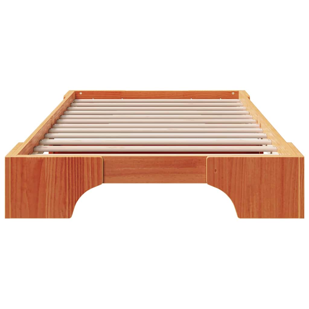 Struttura del letto Marrone cerato 90 x 190 cm Pino massello