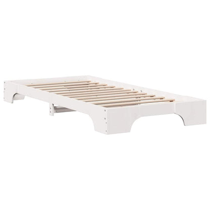 Struttura del letto Bianco 75 x 190 cm Pino massello | homemem39