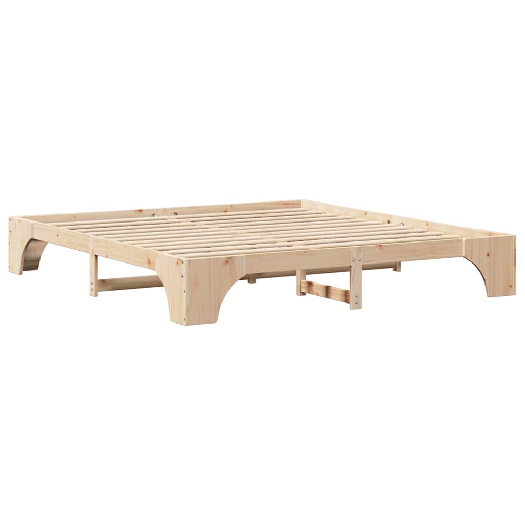 Struttura del letto Naturale 200 x 200 cm Pino massello | homemem39