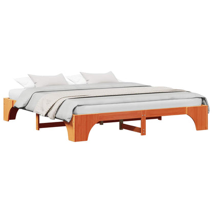 Struttura del letto Marrone cerato 180 x 200 cm Pino massello