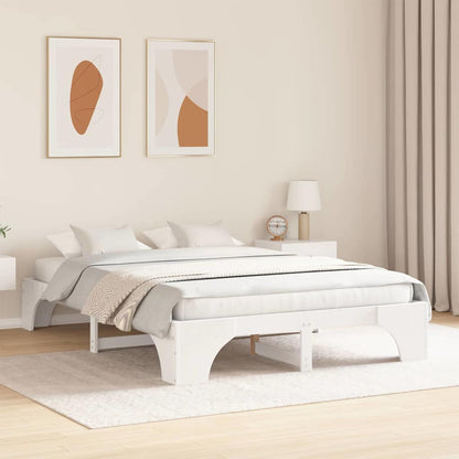 Struttura del letto Bianco 160 x 200 cm Pino massello | homemem39